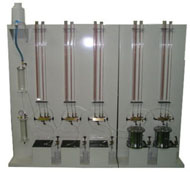 JIS型変水位透水試験装置　三連式  S-166